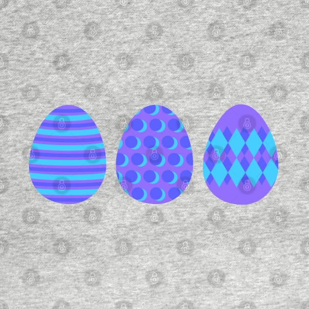 Eggspert Easter Eggs - Decorated Eggs in Purple and Blue by skauff